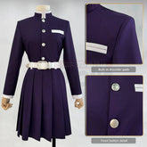 Halloweez Anime Tsuyuri Kanawo Cosplay Costume with Purple Top, Skirt, White Cloak, and Belt - Perfect for Halloween and Christmas - Halloweez